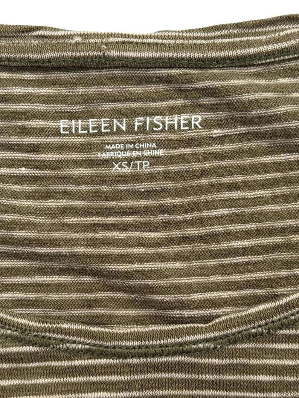 Eileen Fisher Womens Size XS Striped Dress With Pockets Hemp Organic Cotton - Picture 4 of 7